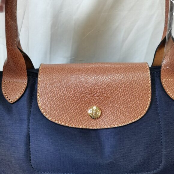 Longchamp Blue Le Pliage Nylon Folded Tote Shoulder Bag - Picture 3 of 9